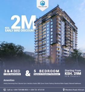 3, 4, 5 Bedroom Apartments for Sale in Kileleshwa – The Residences Nairobi- Ladva Realtors