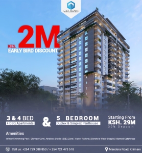 3, 4, 5 Bedroom Apartments for Sale in Kileleshwa – The Residences Nairobi- Ladva Realtors