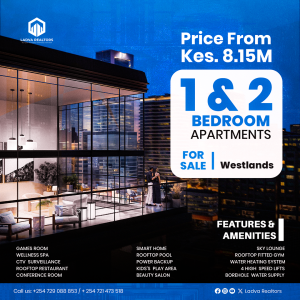 1 & 2 Bedroom Apartments for Sale in Westlands – From KES 8.15M(Ladva Realtors)