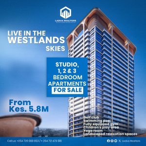Apartments for sale in Westlands Nairobi -1, 2 & 3 Bedroom Units Starting from KES 5.8M- ladva Realtors