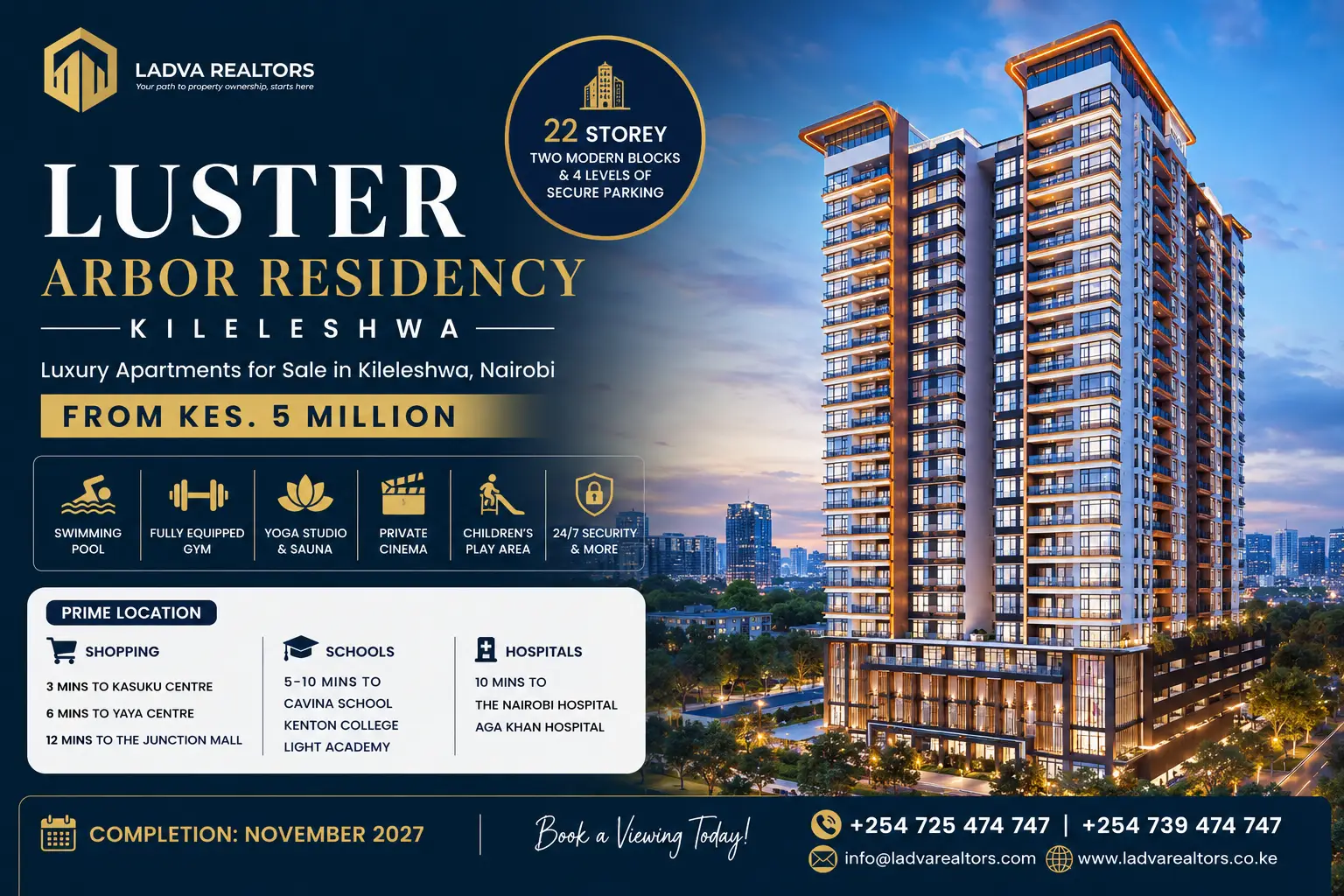 Why Luster Arbor Residency Kileleshwa Is One of Nairobi's Most Exciting Luxury Apartment Investments in 2026