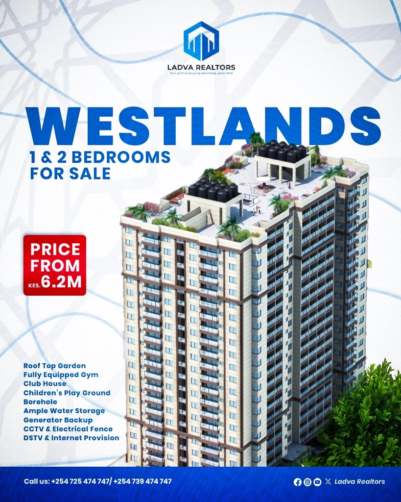 Casa Rina Heights Apartments in Westlands for Sale | Luxury 1 & 2 Bedroom Apartments from KES 6.2 Million