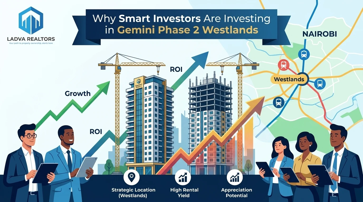 Luxury 1 & 2 Bedroom Apartments for Sale in Westlands, Brookside at Gemini Phase 2 – from KES 9.5 Million