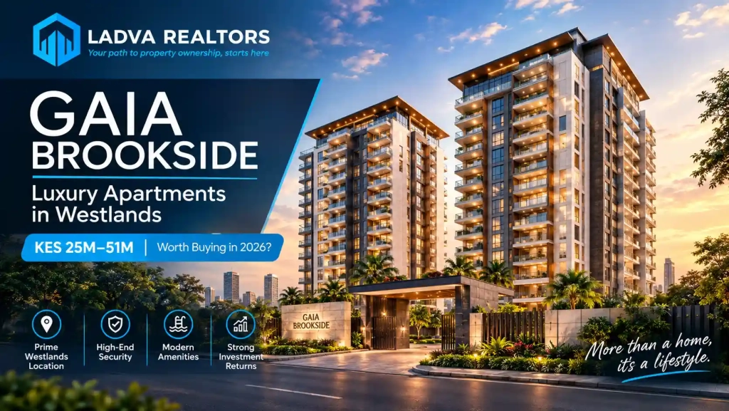 Gaia Brookside apartments for sale in Westlands- 3, 4 & 5 Bedrooms + DSQ from KES 25M–KES 51M